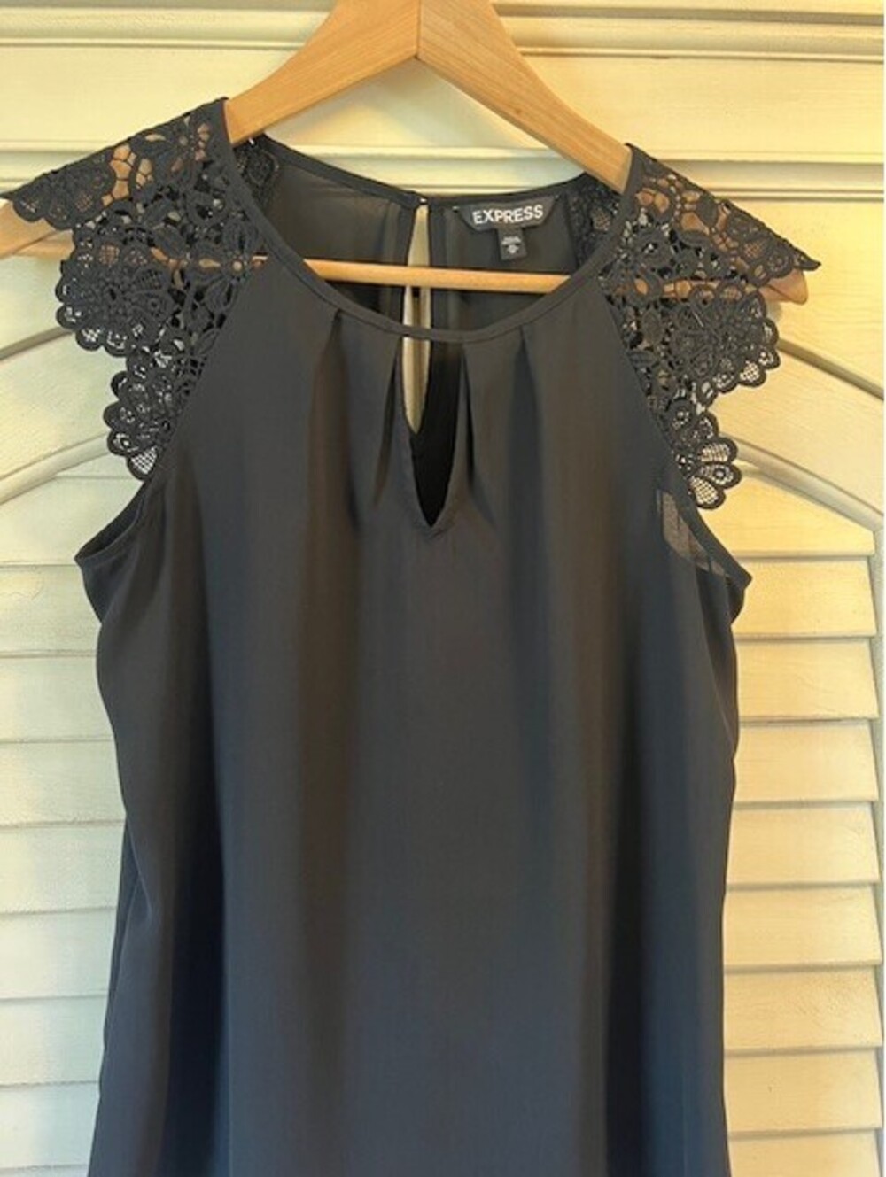 Express Black Lace Cap Sleeve Blouse Extra Small